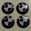 original.jpeg 4 pcs (Set) 56mm - 2.20inch Black & White BMW Wheel Center Hub Caps Stickers