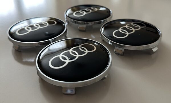 original.jpeg 4 pcs (Set) 68mm - 2.68inch Black Audi Wheel Center Hub Caps without Outer ring