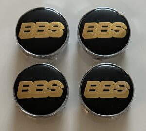 original.jpeg 4 pcs (Set) 60mm - 2.36inch Black & Gold BBS Wheel Center Hub Caps