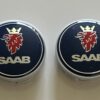 original.jpeg 4 pcs (Set) 63mm - 2.48inch Dark Blue SAAB Wheel Center Hub Caps