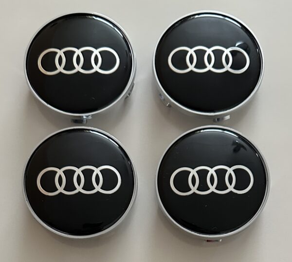 original.jpeg 4 pcs (Set) 68mm - 2.68inch Black Audi Wheel Center Hub Caps without Outer ring
