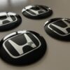 original.jpeg 4 pcs (Set) 65mm - 2.56inch Black Honda Wheel Center Hub Caps Stickers