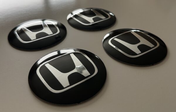 original.jpeg 4 pcs (Set) 65mm - 2.56inch Black Honda Wheel Center Hub Caps Stickers