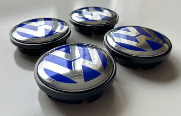 original.jpeg 4 pcs (Set) 70mm - 2.75inch Blue Volkswagen Wheel Center Hub Caps for Touareg