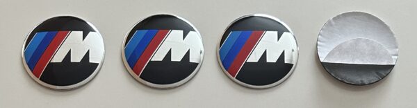 original.jpeg 4 pcs (Set) 56mm - 2.20inch Black BMW M Wheel Center Hub Caps Stickers