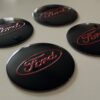 original.jpeg 4 pcs (Set) 56mm - 2.20inch Black & Red Ford Wheel Center Hub Caps Stickers