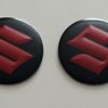 original.jpeg 4 pcs (Set) 56mm - 2.20inch Black & Red Suzuki Wheel Center Hub Caps Stickers