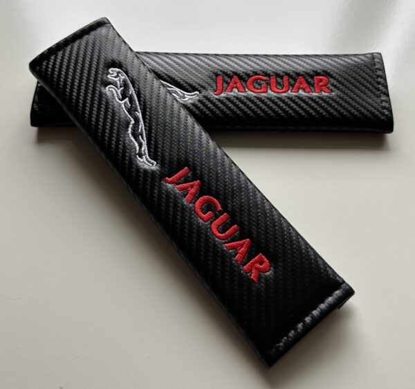 original.jpeg 2 pcs Black Jaguar Car Styling Safety Belt Cover Protection Shoulder Pad Cushion Harness Pad