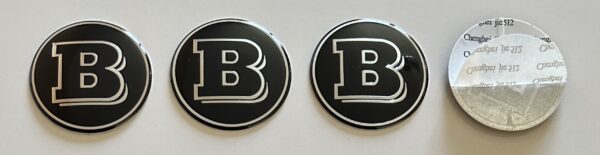 original.jpeg 4 pcs (Set) 65mm - 2.56inch Black BRABUS Wheel Center Hub Caps Stickers