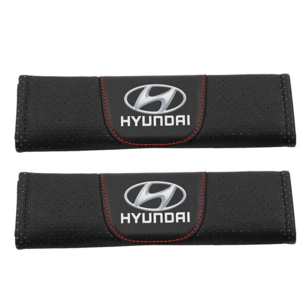 original.jpeg 2 pcs Leather Hyundai Car Styling Safety Belt Cover Protection Shoulder Pad Cushion Harness Pad