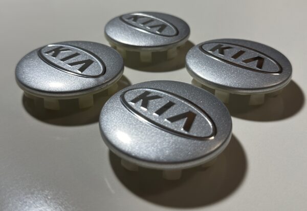 4 pcs (Set) 58mm - 2.28inch Silver KIA Wheel Center Hub Caps