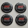 4 pcs (Set) 56mm - 2.20inch Black Subaru STI Wheel Center Hub Caps Stickers