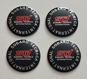 original.jpeg 4 pcs (Set) 56mm - 2.20inch Black Subaru STI Wheel Center Hub Caps Stickers