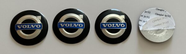 original.jpeg 4 pcs (Set) 65mm - 2.56inch Black Volvo Wheel Center Hub Caps Stickers