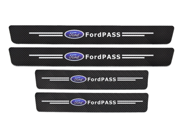 original.png 4 pcs Carbon Fiber Car Door Sill Scuff Protector Set for Ford Pass - Anti-Scratch Strip