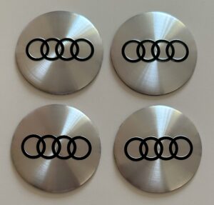 original.jpeg 4 pcs (Set) 56mm - 2.20inch Matte Silver Audi Wheel Center Hub Caps Stickers