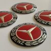 original.jpeg 4 pcs (Set) 56mm - 2.20inch Black & Red Mercedes Benz Wheel Center Hub Caps Stickers