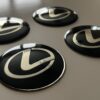 original.jpeg 4 pcs (Set) 65mm - 2.56inch Black Lexus Wheel Center Hub Caps Stickers