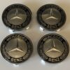 original.jpeg 4 pcs (Set) 68mm - 2.68inch Silver & Black Mercedes Benz Wheel Center Hub Caps