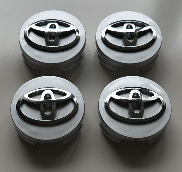 original.jpeg 4 pcs (Set) 62mm - 2.44inch Silver Toyota Wheel Center Hub Caps
