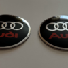 original.png 4 pcs (Set) 56mm - 2.20inch Black & Red Audi Wheel Center Hub Caps Stickers