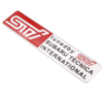 original.png 1 pcs Silver & Red Subaru STI Emblem Sticker Metal