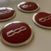 original.jpeg 4 pcs (Set) 56mm - 2.20inch Red & Silver Fiat 500 Wheel Center Hub Caps Stickers