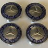 original.jpeg 4 pcs (Set) 68mm - 2.68inch Silver & Blue Mercedes Benz Wheel Center Hub Caps