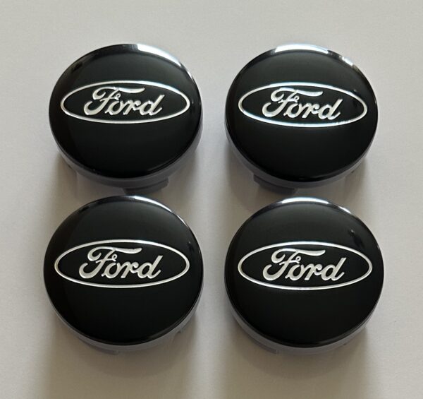 4 pcs (Set) 54mm - 2.13inch Black Ford Wheel Center Hub Caps