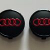 original.jpeg 4 pcs (Set) 61mm - 2.40inch Black & Red Audi Wheel Center Hub Caps