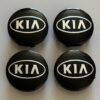 original.jpeg 4 pcs (Set) 58mm - 2.28inch Black KIA Logo Wheel Center Hub Caps