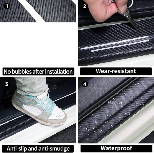 original.jpeg 4 pcs Carbon Fiber Car Door Sill Scuff Protector Set for Ford - Anti-Scratch Strip (1)