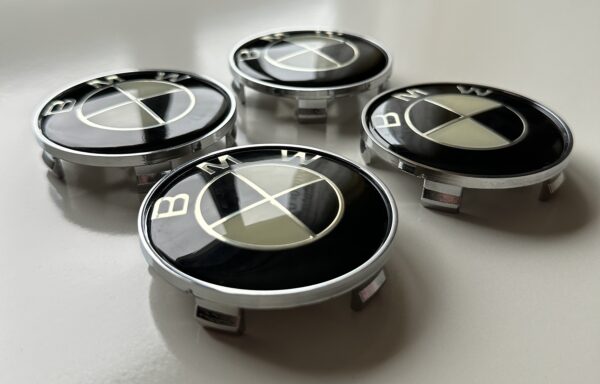 original.jpeg 4 pcs (Set) 68mm - 2.68inch Black & White BMW Wheel Center Hub Caps