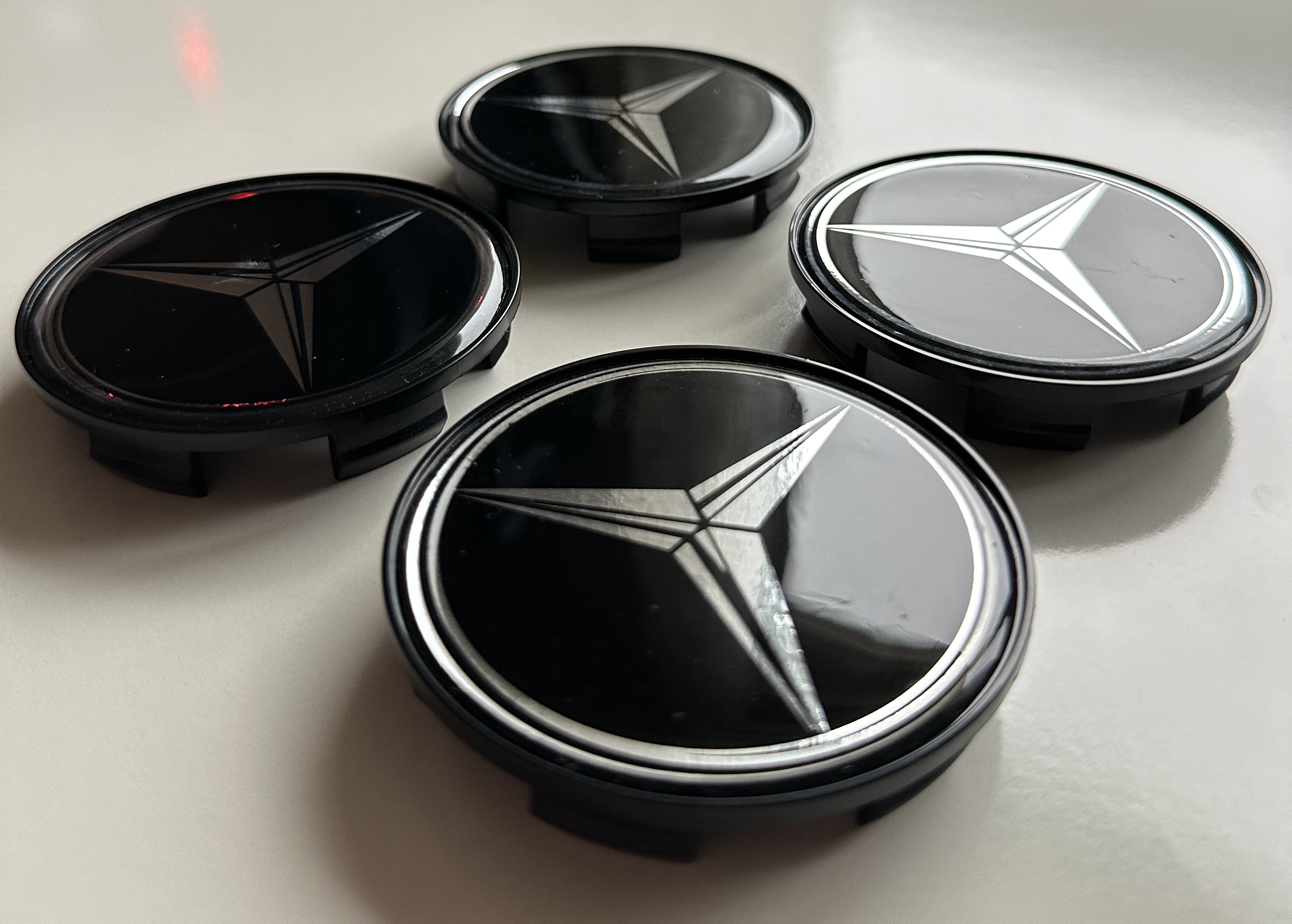original.jpeg 4 pcs (Set) 69mm - 2.71inch Black Mercedes Benz Wheel Center Hub Caps