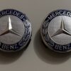 original.jpeg 4 pcs (Set) 75mm - 2.95inch Silver & Blue Mercedes Benz Wheel Center Hub Caps