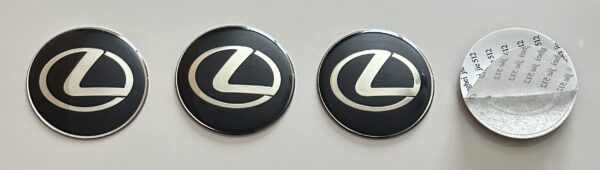 original.jpeg 4 pcs (Set) 65mm - 2.56inch Black Lexus Wheel Center Hub Caps Stickers