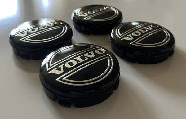 original.jpeg 4 pcs (Set) 64mm - 2.52inch Black Volvo Wheel Center Hub Caps (3546923)