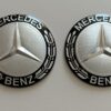 original.jpeg 4 pcs (Set) 65mm - 2.56inch Silver & Black Mercedes Benz Wheel Center Hub Caps Stickers