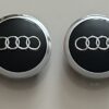 original.jpeg 4 pcs (Set) 69mm - 2.72inch Black & Silver Audi Wheel Center Hub Caps