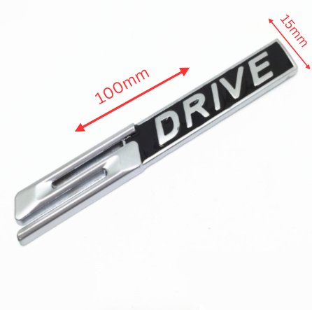 original.png 1 pcs Black & Silver BMW S Drive Emblem Sticker Metal