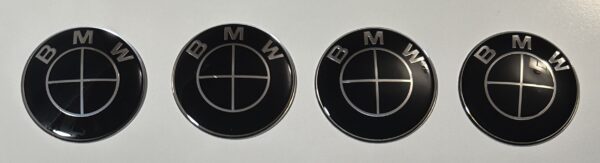 original.jpeg 4 pcs (Set) 65mm - 2.56inch Full Black BMW Wheel Center Hub Caps Stickers