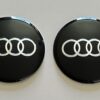 original.jpeg 4 pcs (Set) 65mm - 2.56inch Black Audi Wheel Center Hub Caps Stickers