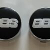 4 pcs (Set) 60mm - 2.36inch Black & Silver BBS Wheel Center Hub Caps