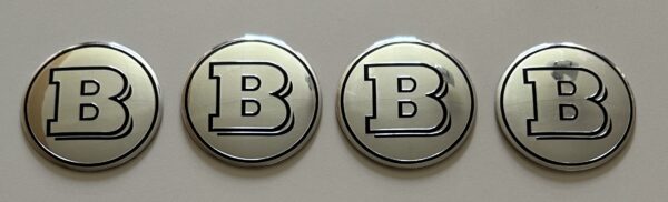 original.jpeg 4 pcs (Set) 56mm - 2.20inch Silver BRABUS Wheel Center Hub Caps Stickers