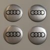 original.jpeg 4 pcs (Set) 56mm - 2.20inch Glossy Silver Audi Wheel Center Hub Caps Stickers