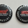 4 pcs (Set) 56mm - 2.20inch Black Subaru STI Wheel Center Hub Caps Stickers