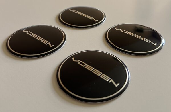 original.jpeg 4 pcs (Set) 56mm - 2.20inch Black Vossen Wheel Center Hub Caps Stickers