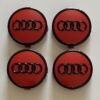 original.jpeg 4 pcs (Set) 61mm - 2.40inch Red & Black Audi Wheel Center Hub Caps