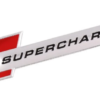 original.png 1 pcs Silver & Red Audi Supercharged Emblem Sticker Metal