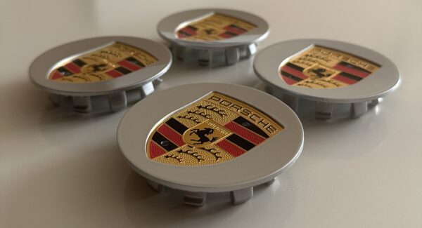 original.jpeg 4 pcs (Set) 76mm - 2.99inch Silver Porsche Wheel Center Hub Caps